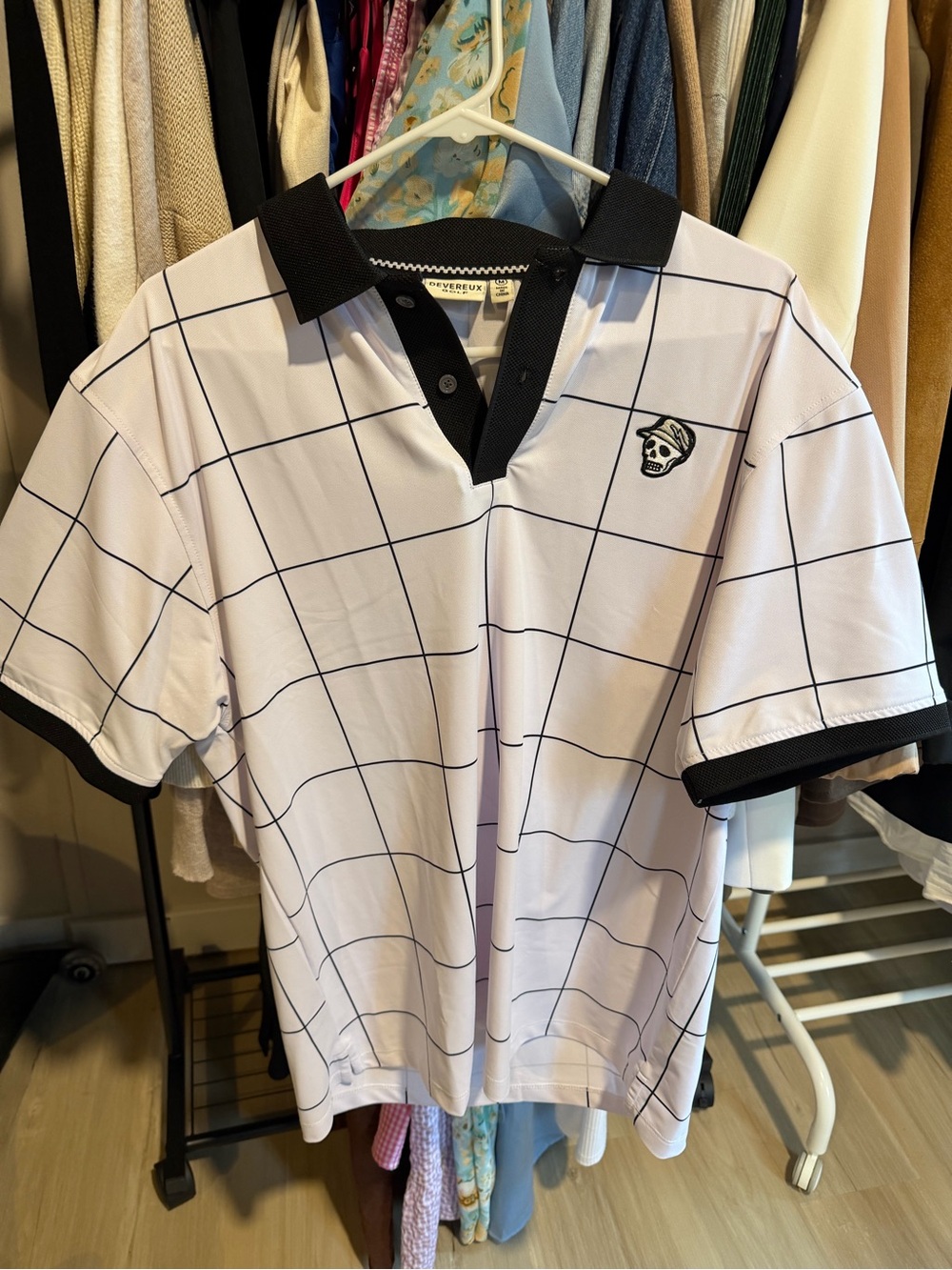 Devereux Golf Windowpane Polo